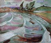 Edvard Munch Wave oil painting artist